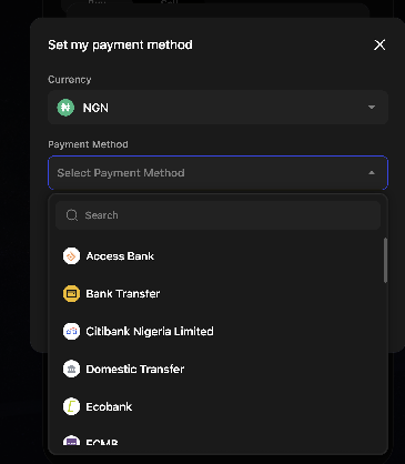 Select a Payment Method