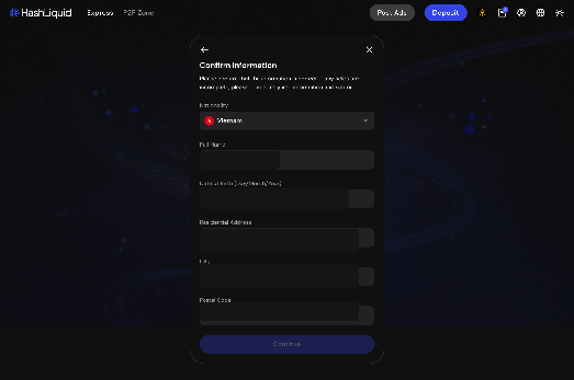 Confirm identity information
