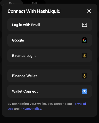 HashLiquid access options